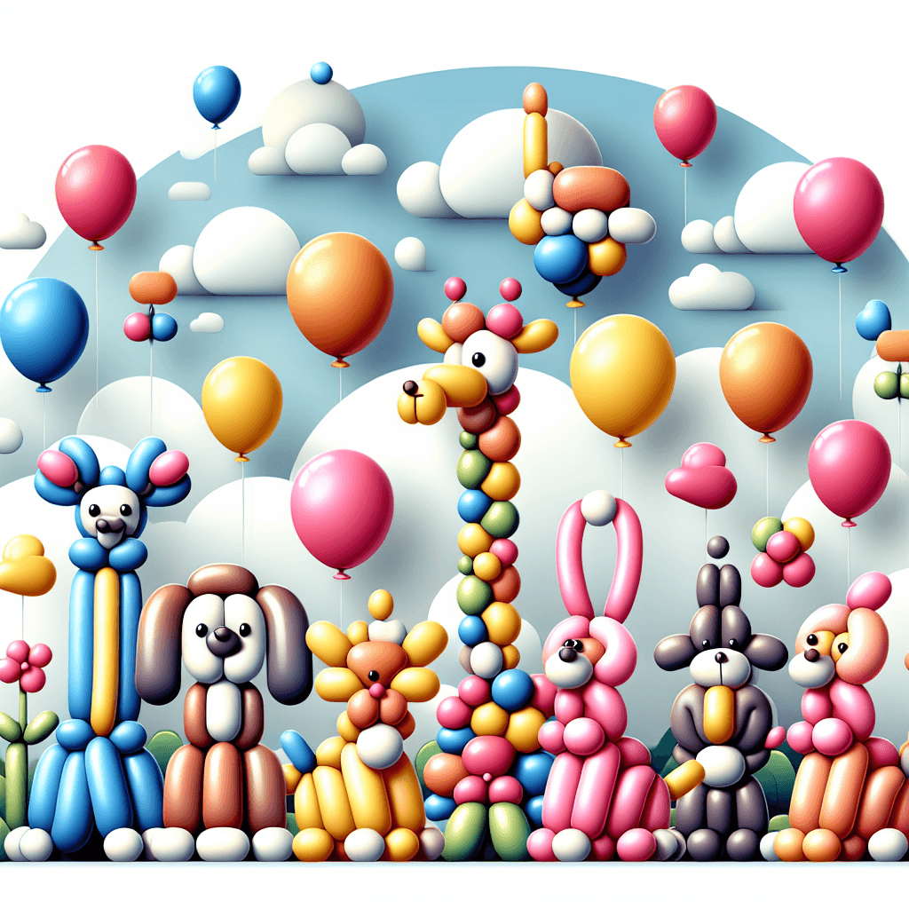 Colorful Balloon Animals Paint By Numbers