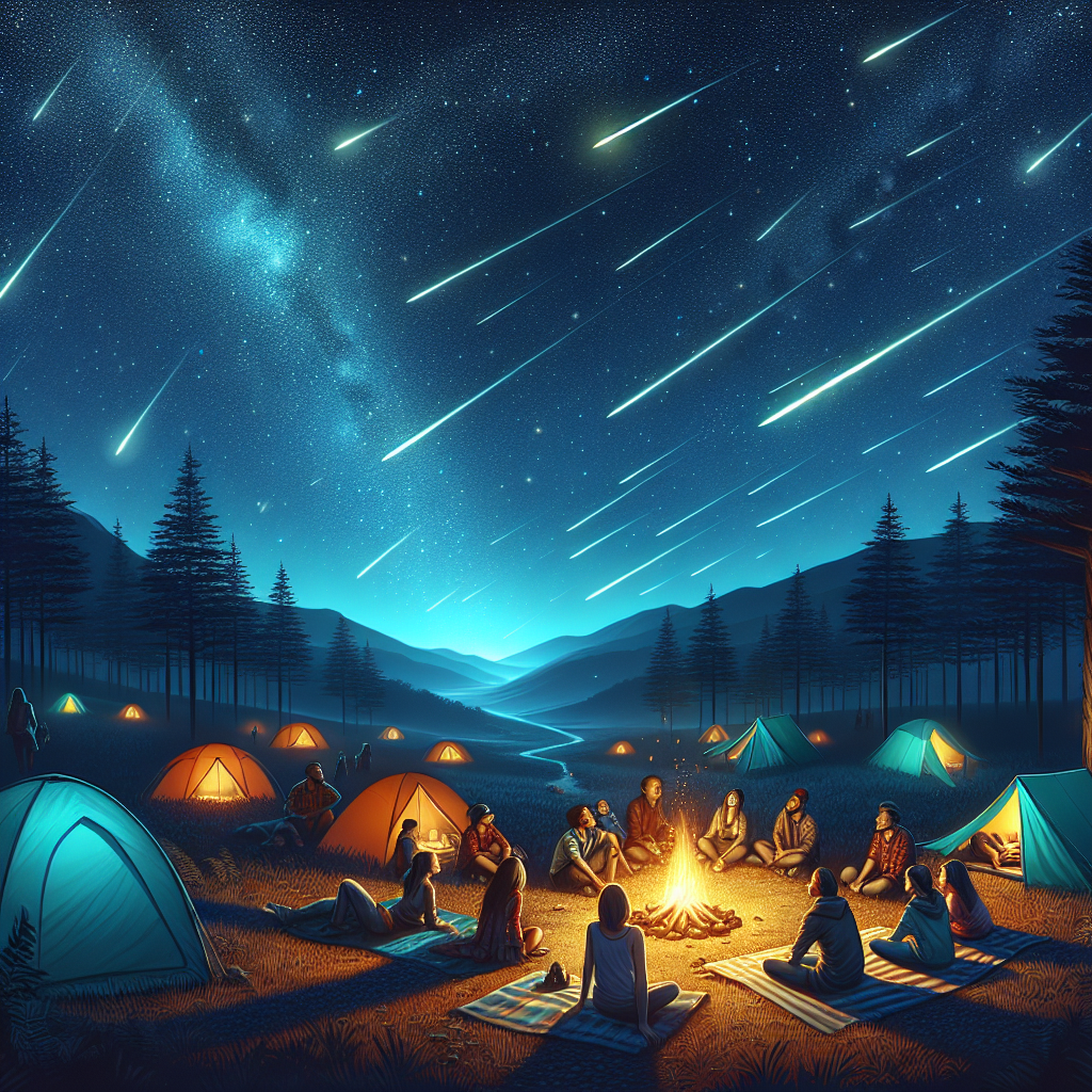 Perseid Meteor Shower Campout - USA Painting Number Kit