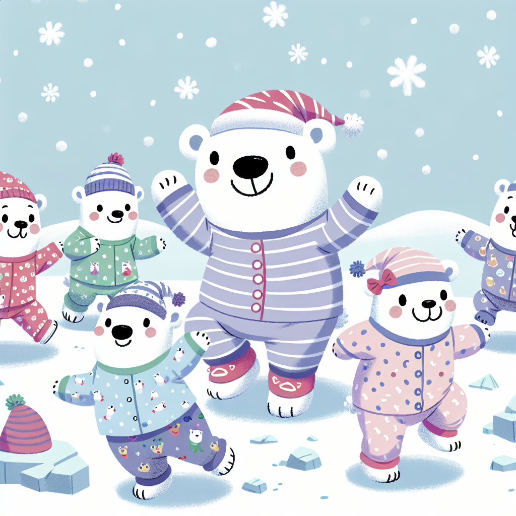 Polar Bear Pajama Party Painting Number Kit