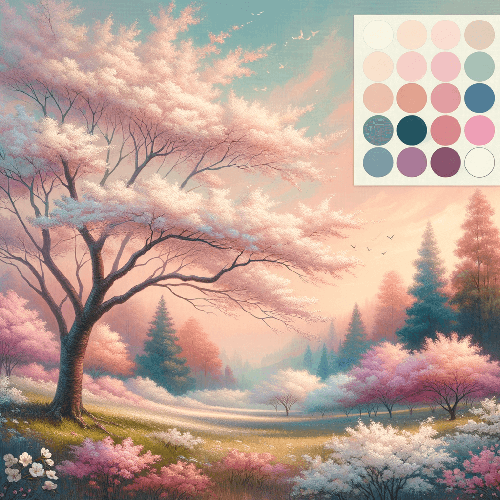 Elegant Serenity Of Cherry Blossoms Numbered Painting Kits