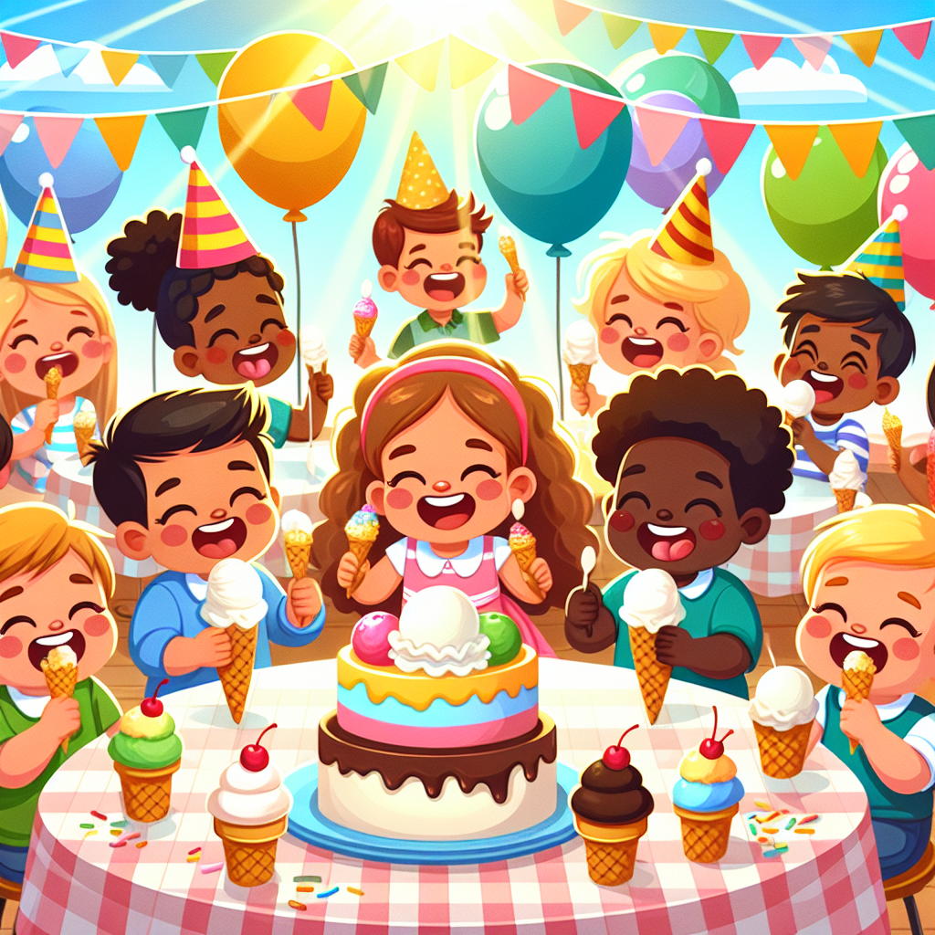 Cheerful Ice Cream Party Painting By Numbers Kit