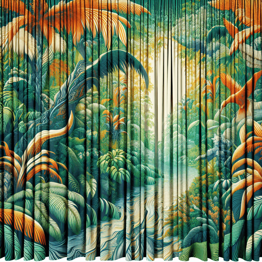 Jungle Rhythm Curtains Numbered Painting Kits