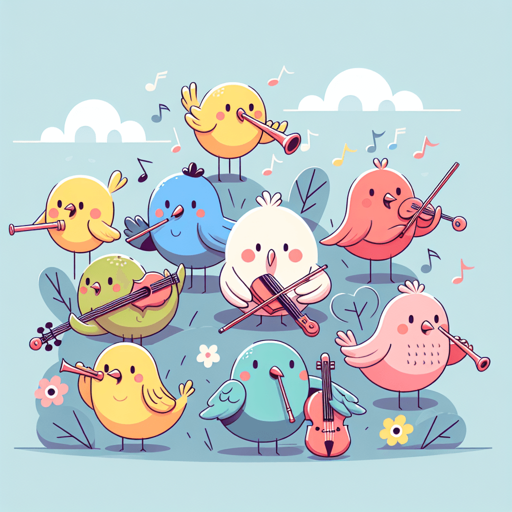 Cheerful Bird Symphony Painting Number Kit