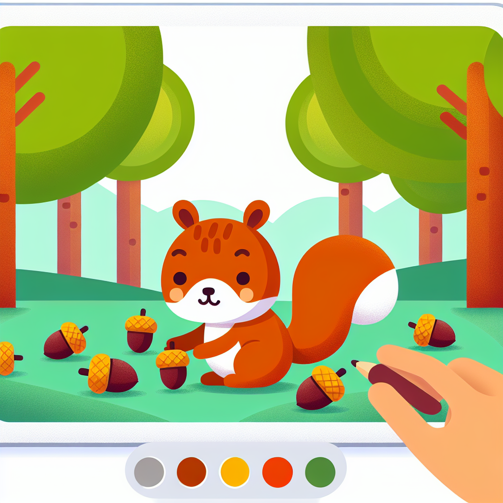 Nutty Squirrel Surprise Paint By Numbers