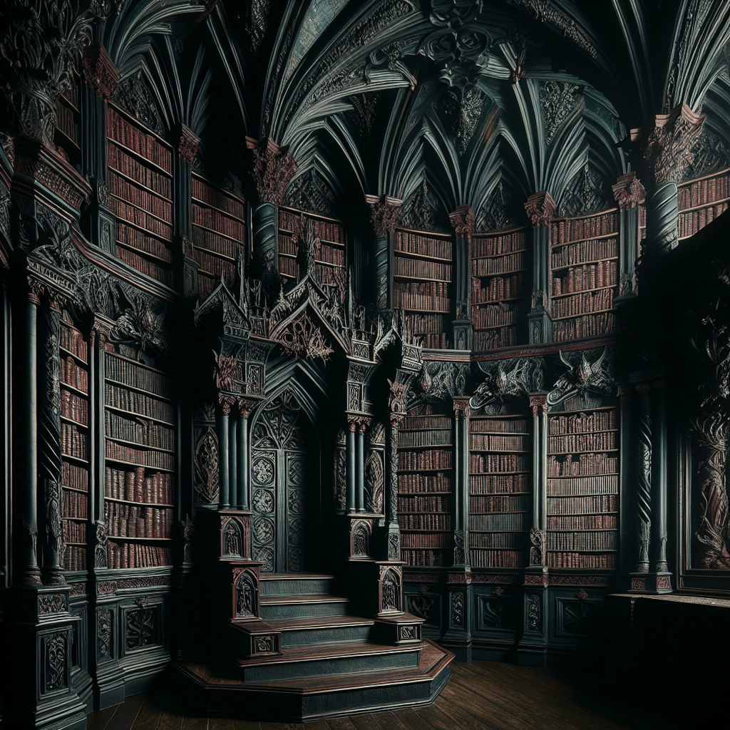 Gothic Fantasy Library Paint By Numbers