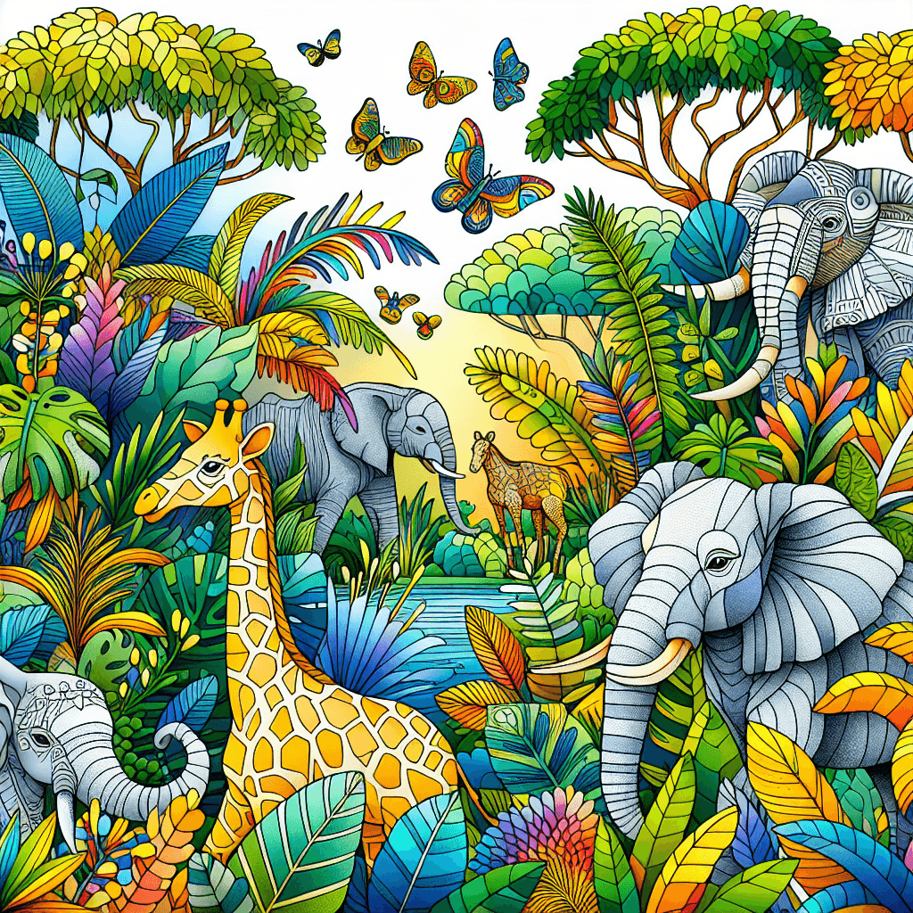 Cheerful Safari Journey Painting Number Kit