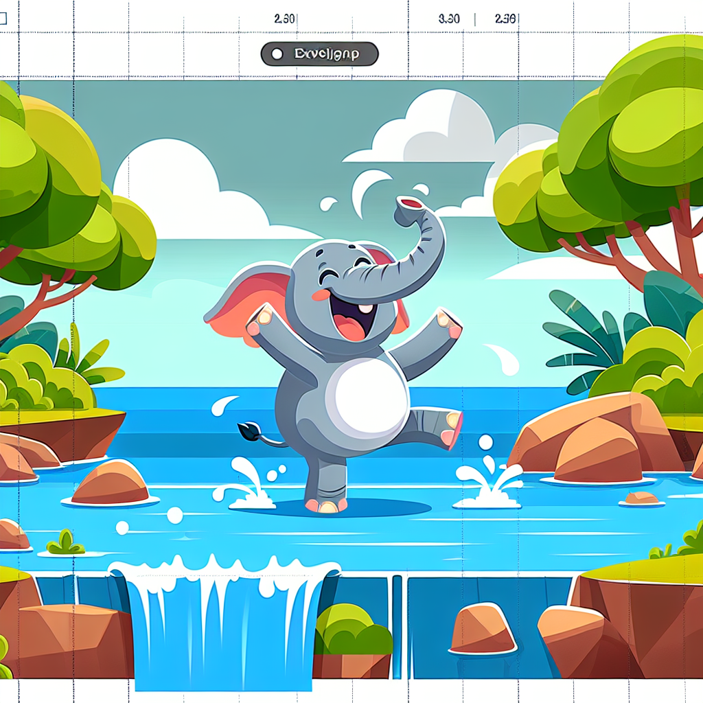 Elephant's Grand Waterfall Splash Paint By Color