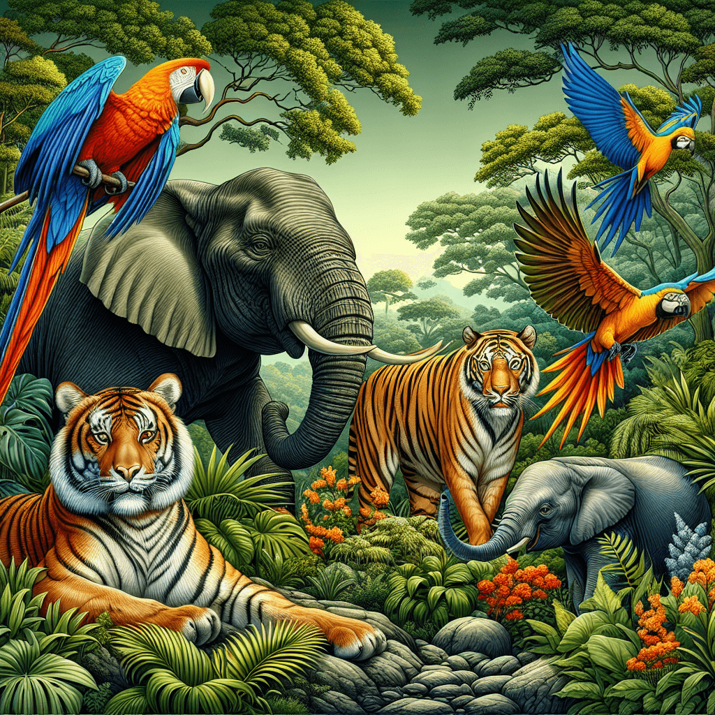 Exotic Animal Adventure Painting Number Kit