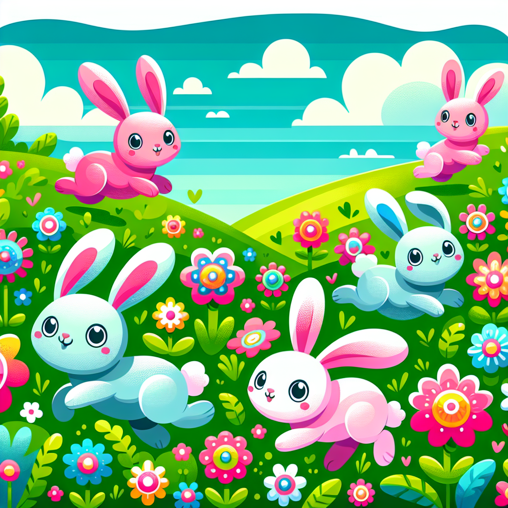 Bouncing Bunny Field Painting Number Kit