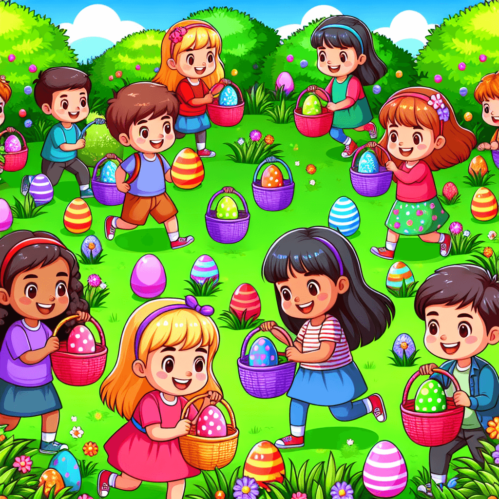 Easter Egg Hunt Delight Numbered Painting Kits