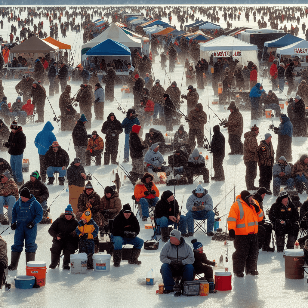 Harvey's Lake Ice Fishing Festival - Pennsylvania, USA Paint By Color