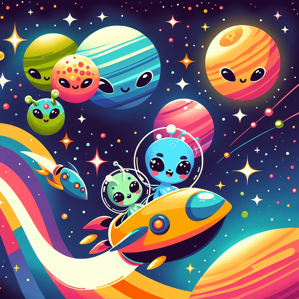 Adventurous Space Journey For Kids Number Painting