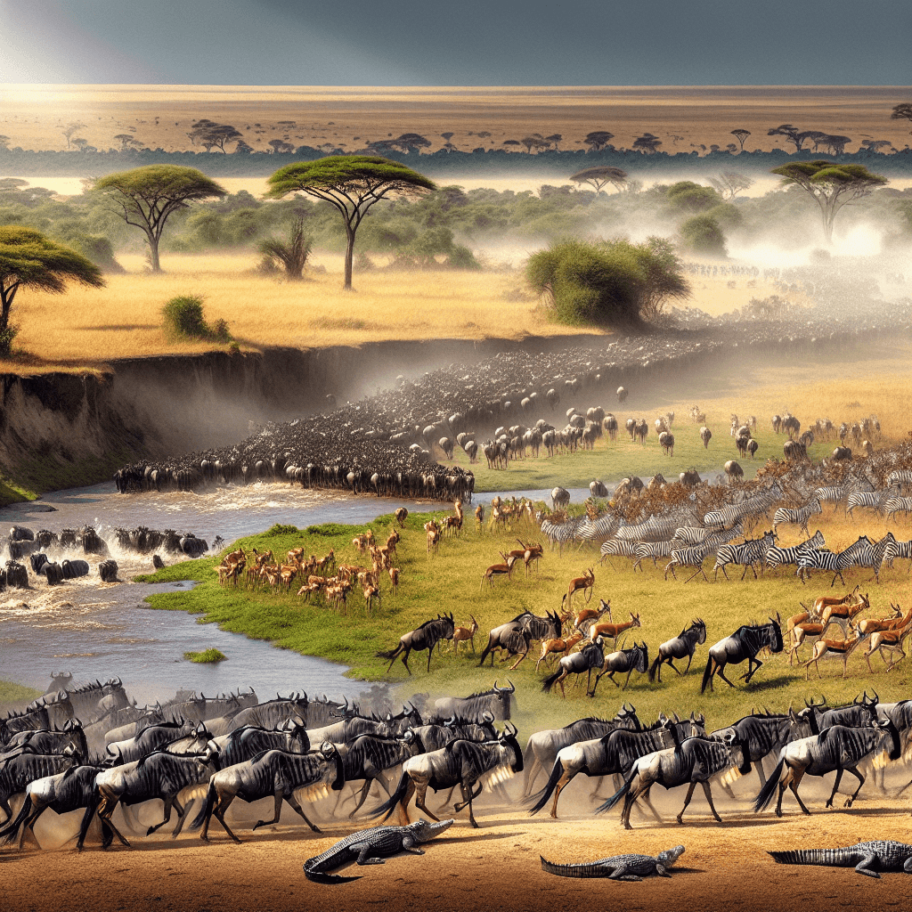 Wildebeest Migration - Tanzania/Kenya Paint By Numbers