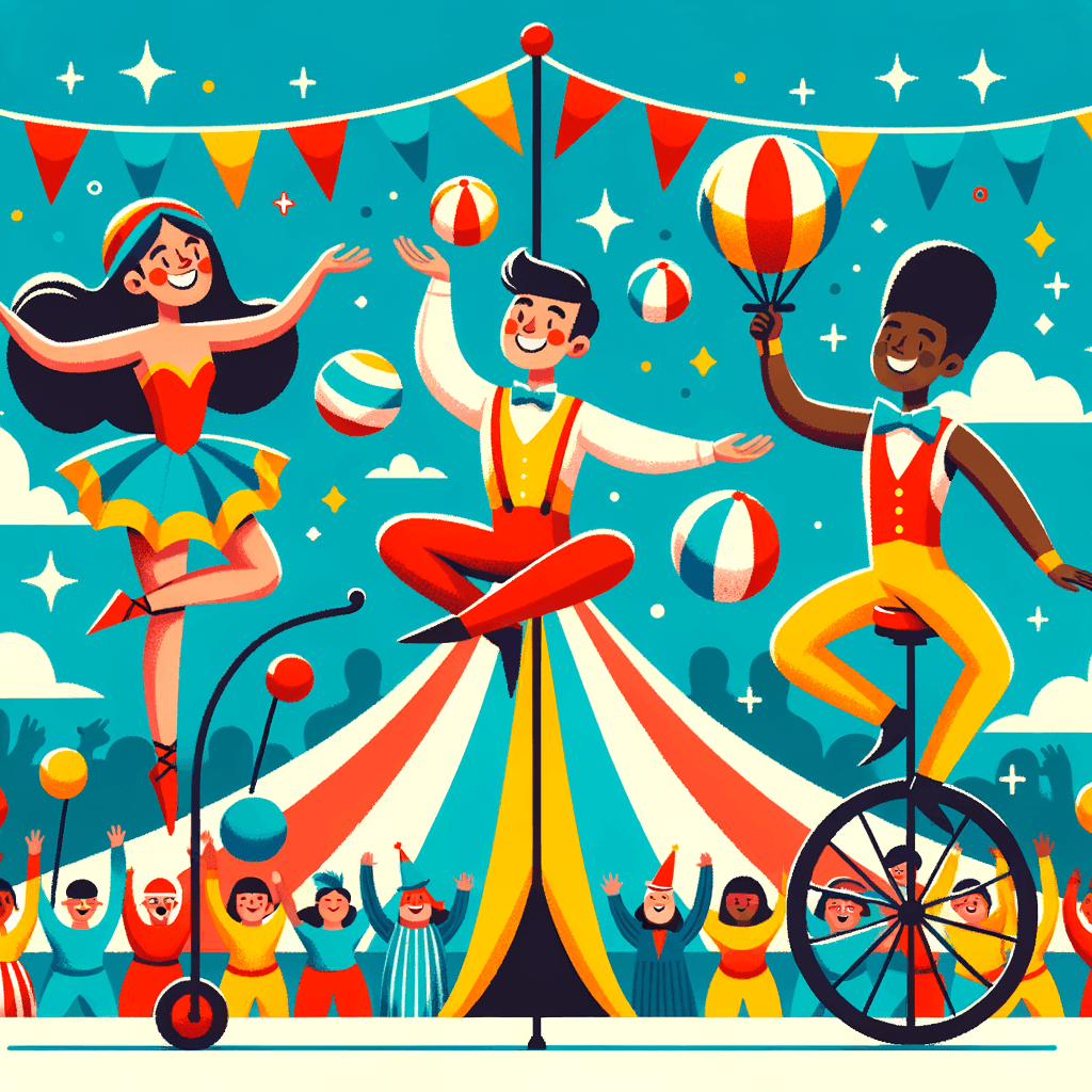 Circus Performer Magic Number Painting