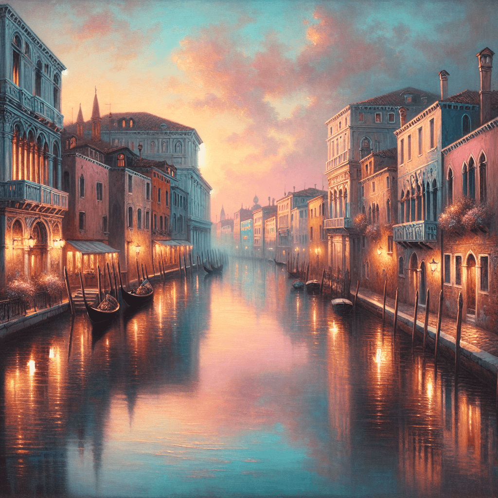 Romantic Venetian Sunset Paint By Number