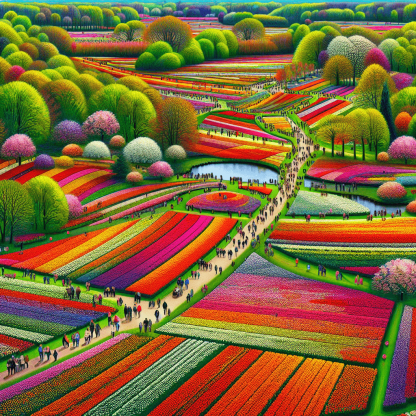 Keukenhof Tulip Festival - Lisse Number Painting