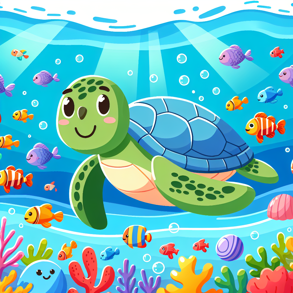 Sea Turtle Safari Painting Number Kit