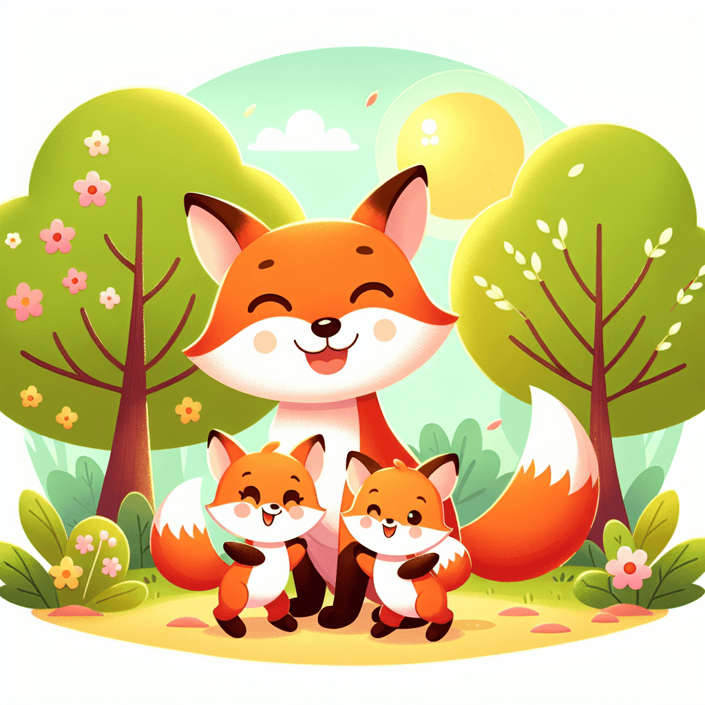 Friendly Fox Family Paint By Color