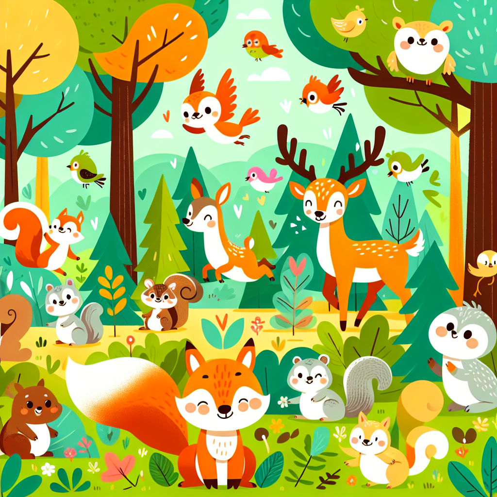 Forest Adventure Buddies Paint By Color