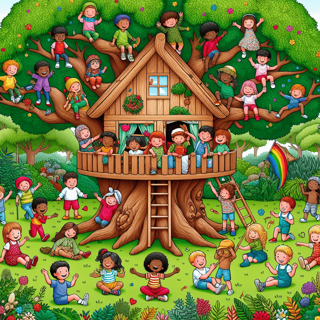 Joyful Treehouse Adventure Number Painting