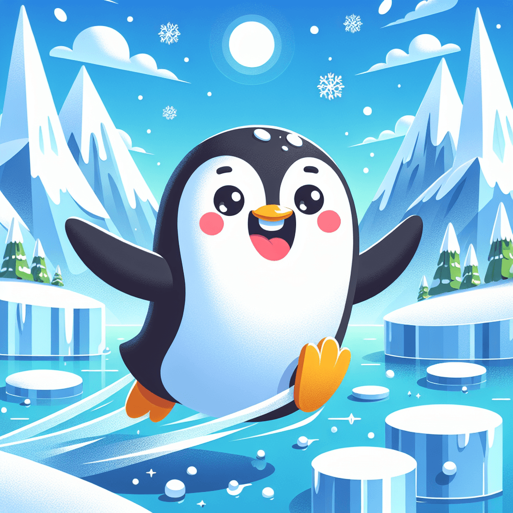Playful Penguin Adventure DIY Paint By Numbers