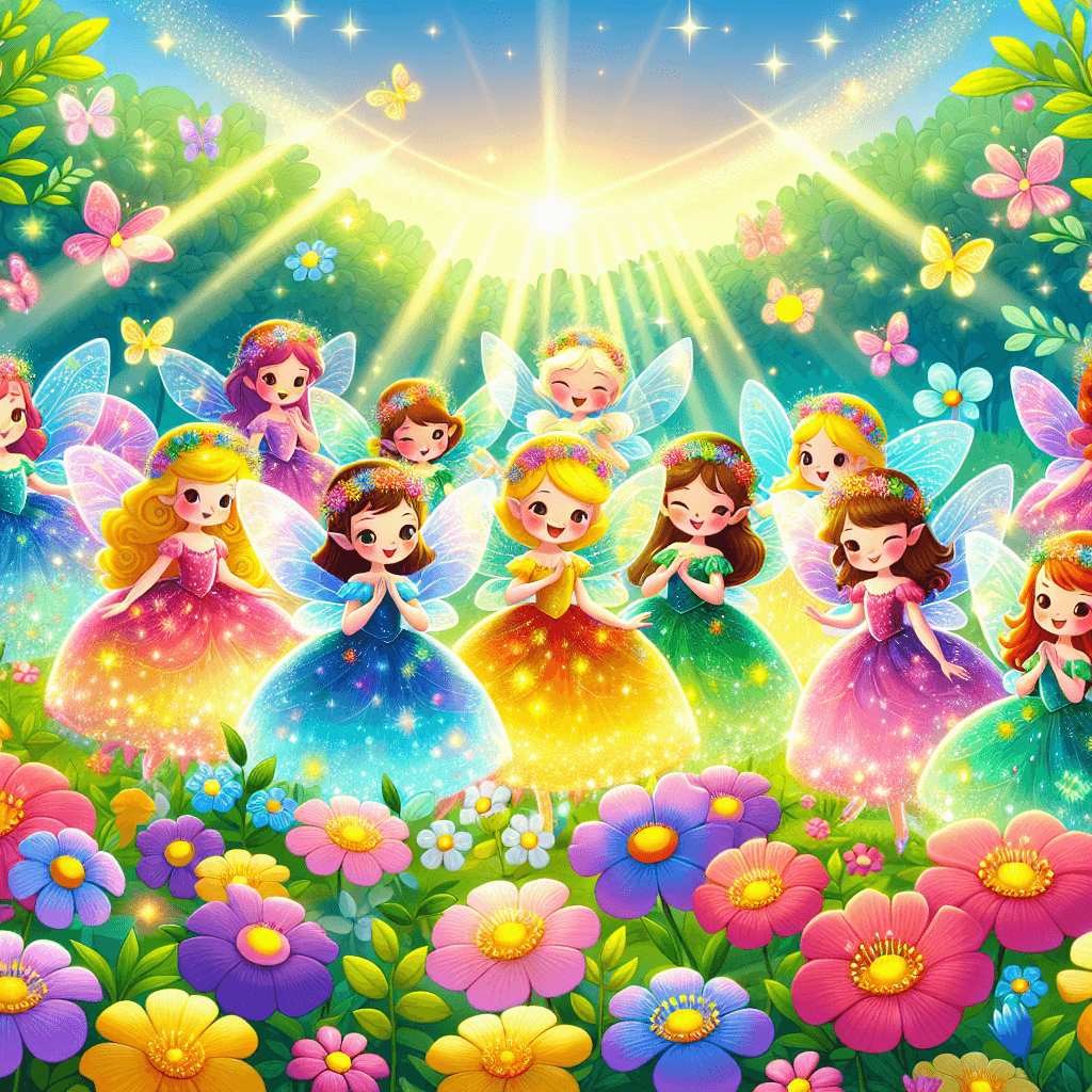 Lovely Little Garden Fairies Number Painting