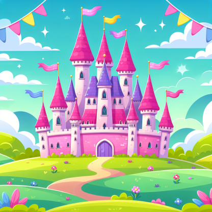 Happy Castle Paint By Color