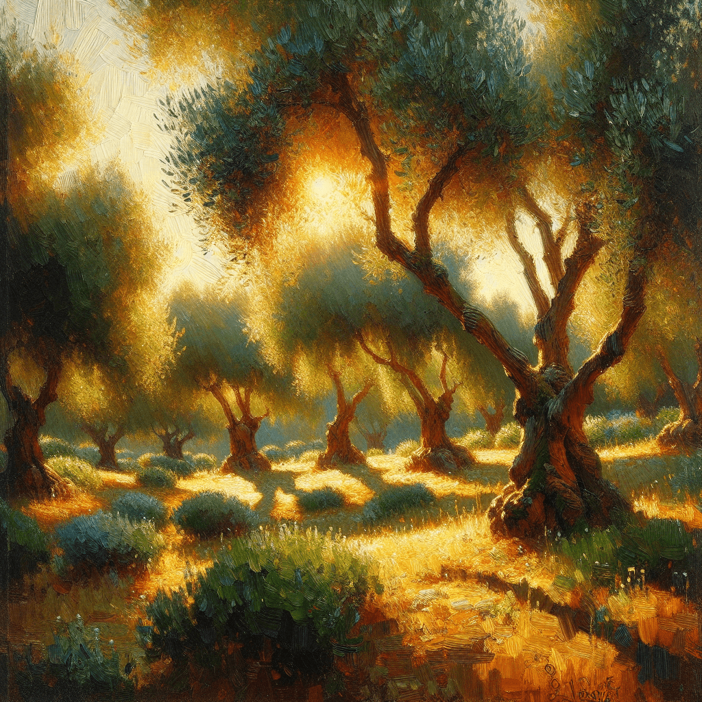 Sunlit Olive Grove Retreat Paint By Number