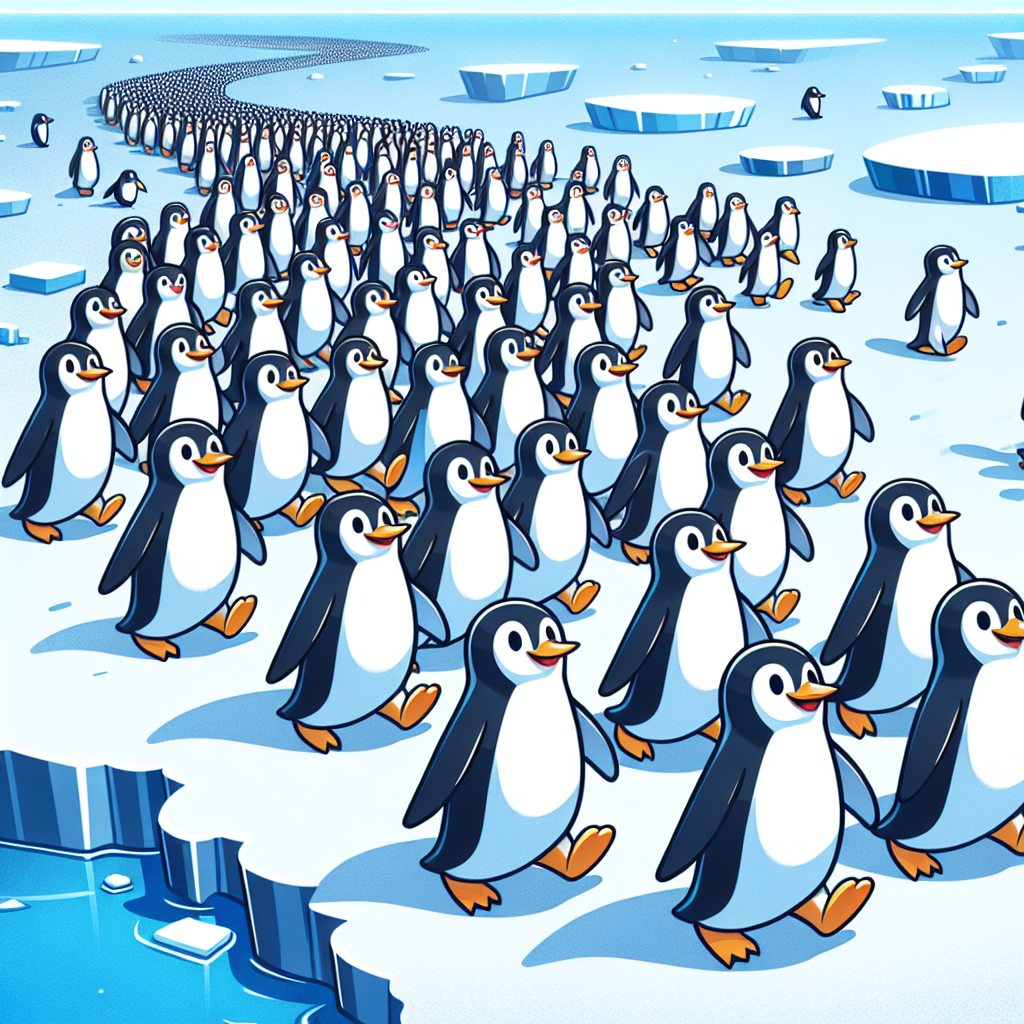 Perky Penguin Parade DIY Paint By Numbers