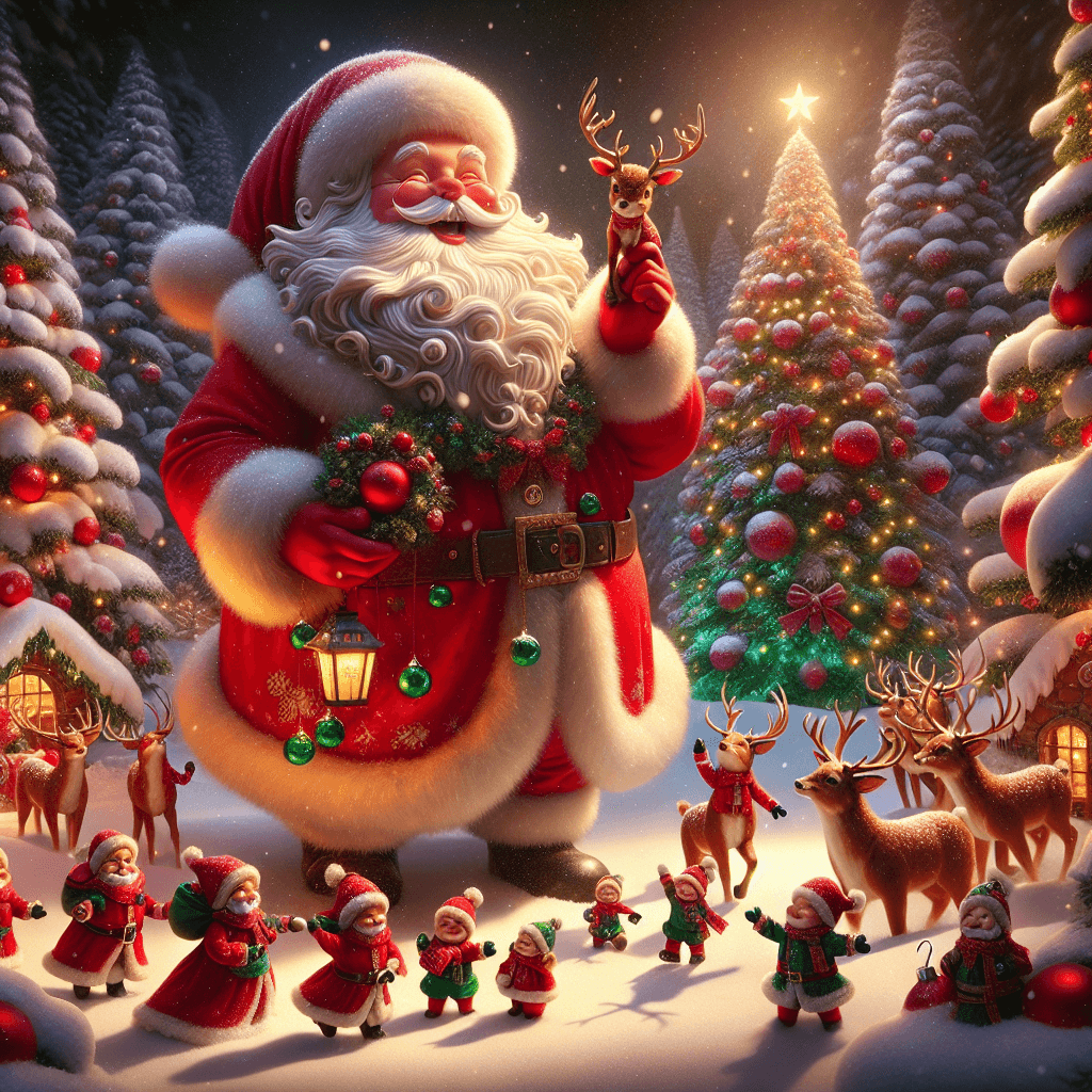 Santa's Joyful Arrival Paint By Numbers Art