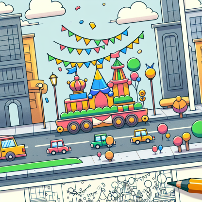 Festive City Carnival Paint By Color