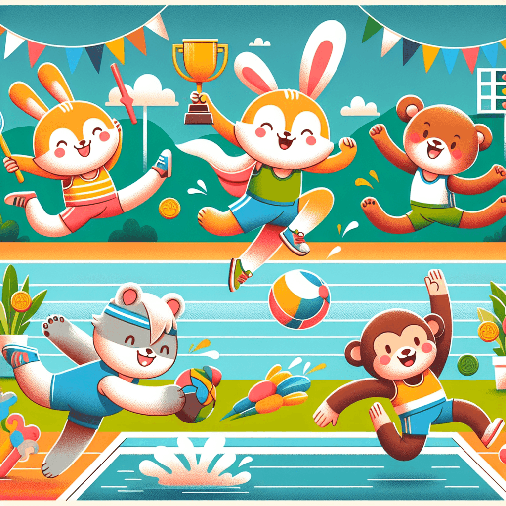 Adventurous Animal Olympics Paint By Color
