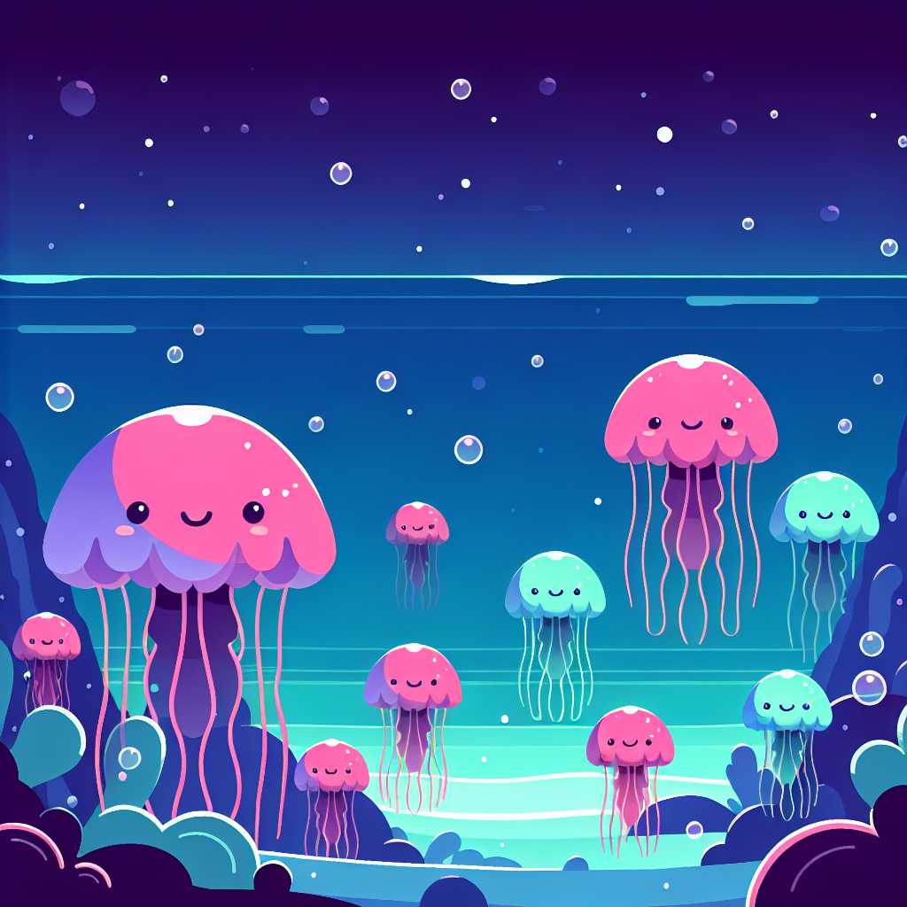 Joyful Jellyfish Lagoon Painting Number Kit