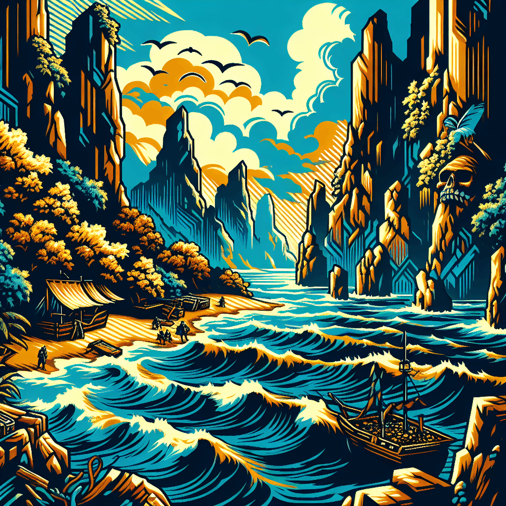 Fantasy Pirate Cove Numbered Painting Kits