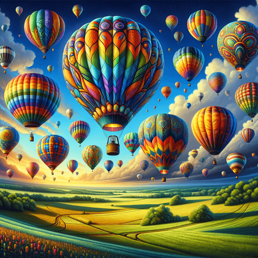 Whimsical Hot Air Balloon Festival - DIY Painting By Numbers Kit
