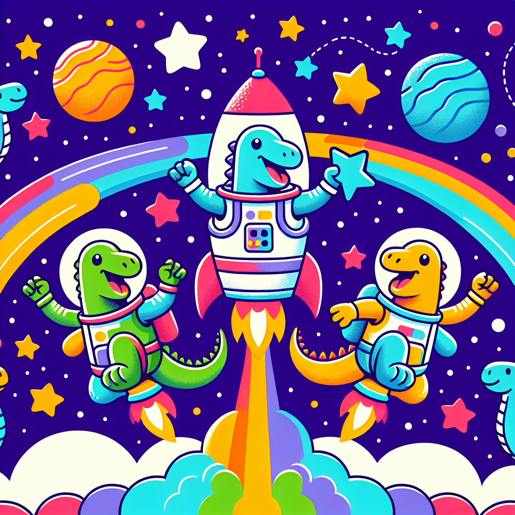 Outer Space Dinosaur Voyage Paint By Number