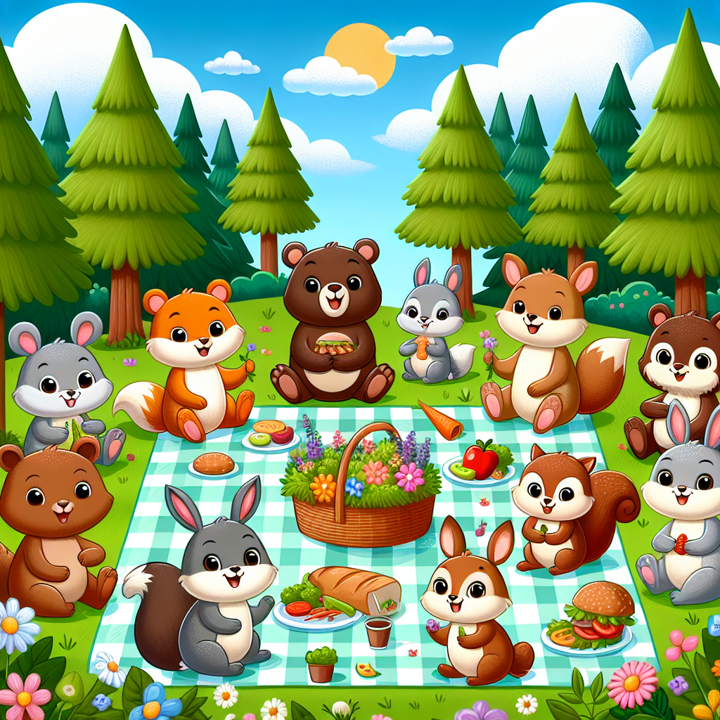 The Forest Picnic Party Painting Number Kit