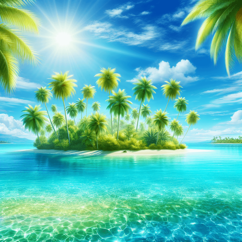 Tropical Island Bliss DIY Paint By Numbers