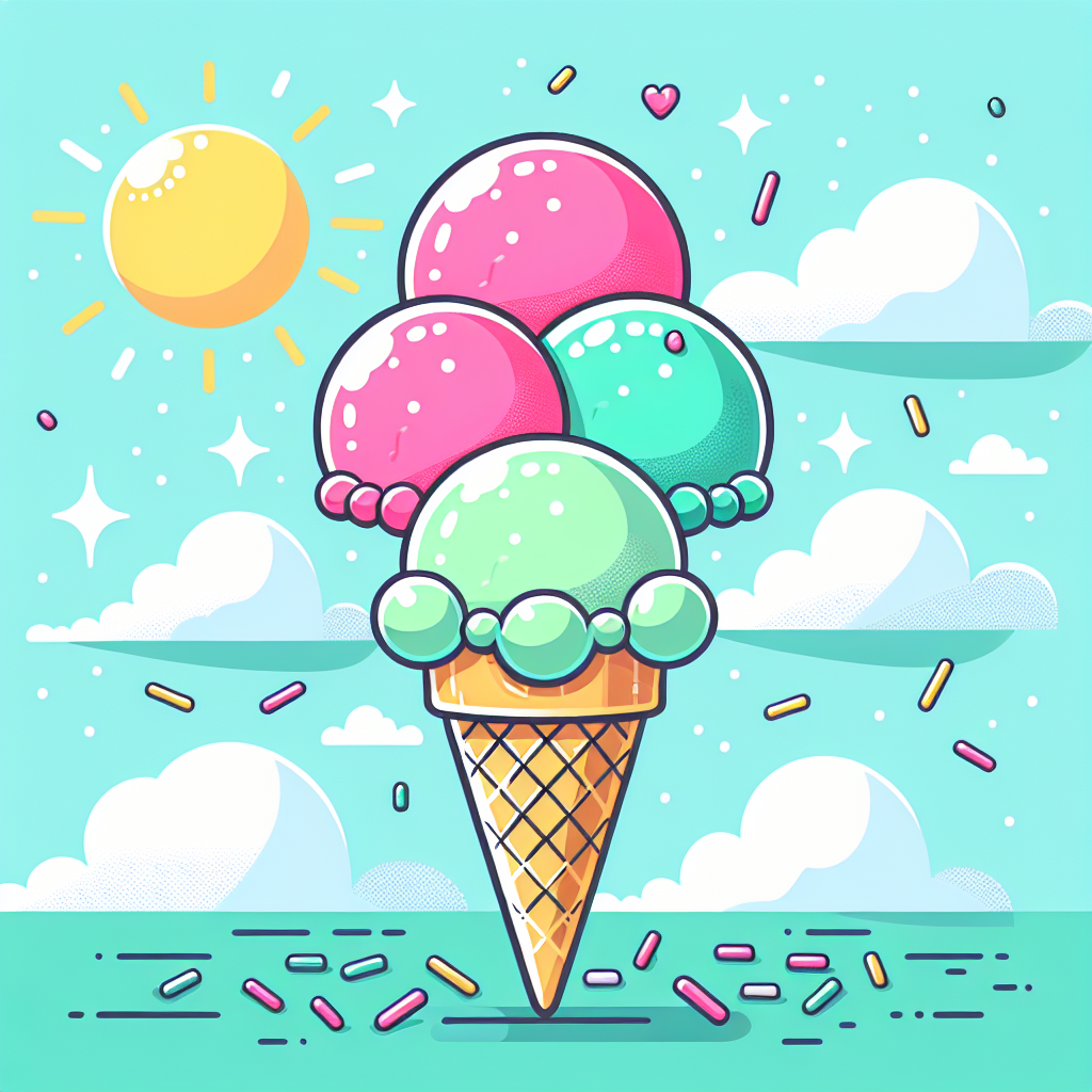 Creative Ice Cream Cone Painting Number Kit