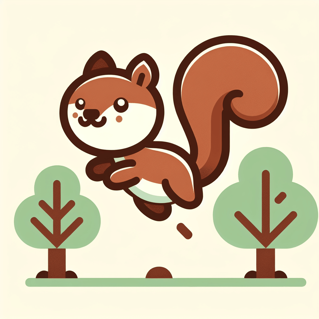 Spectacular Squirrel Sprint Number Painting
