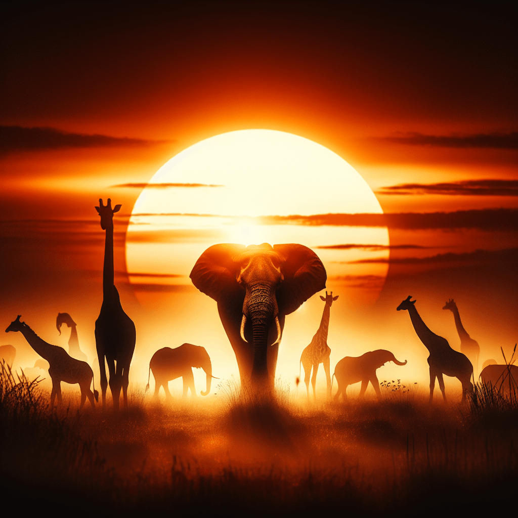 Safari Adventure At Dawn Paint By Numbers Art