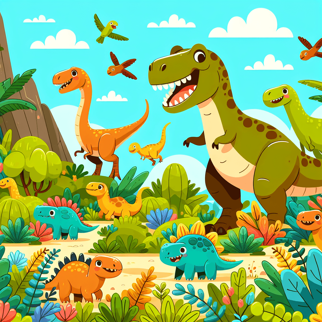 Dinosaur Adventure Time Painting Number Kit