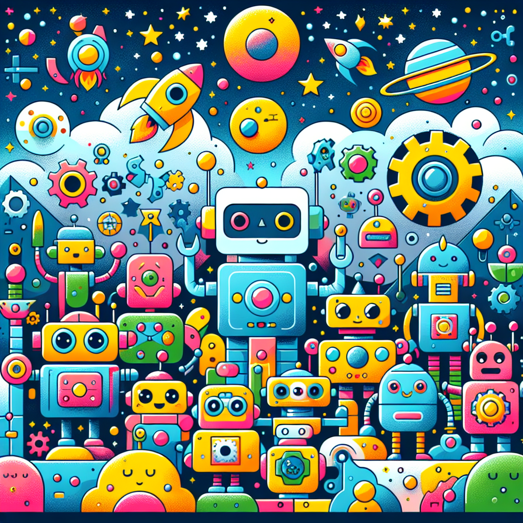 Fun Robot Adventures Paint By Numbers