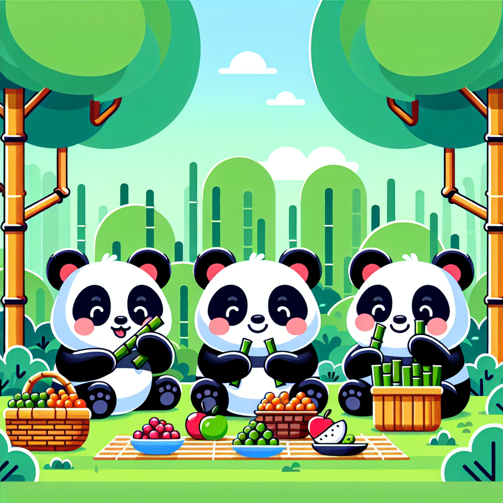 Panda Paradise Picnic Painting Number Kit