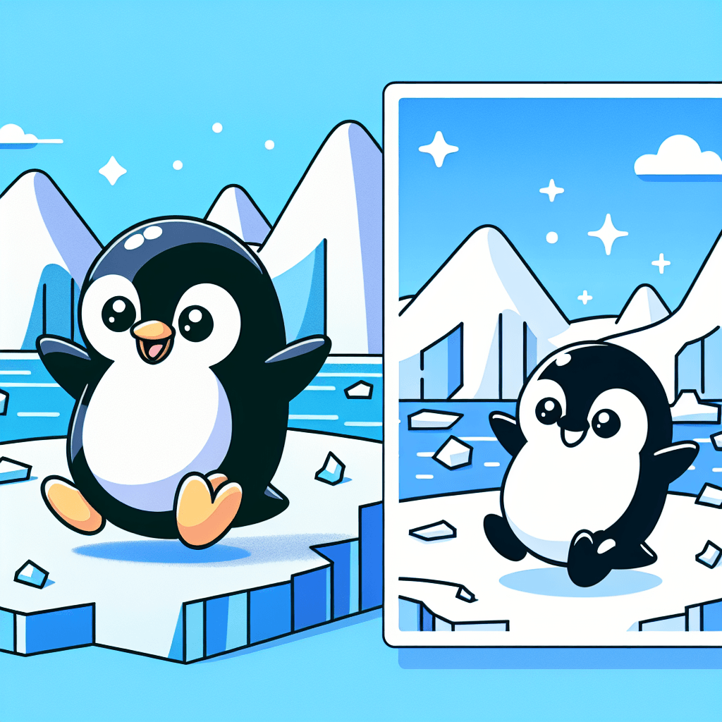 Penguin's Icy Expedition Paint By Number