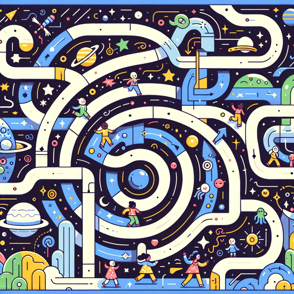 Galaxy Maze Challenge Painting Number Kit