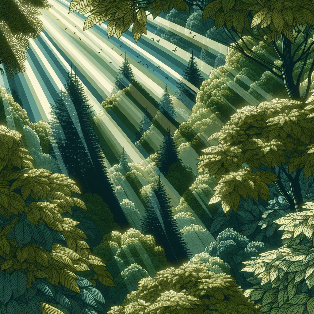 Lush Forest Canopy Painting Number Kit
