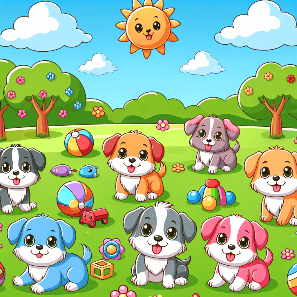 Puppy Play Day Paint By Numbers Art
