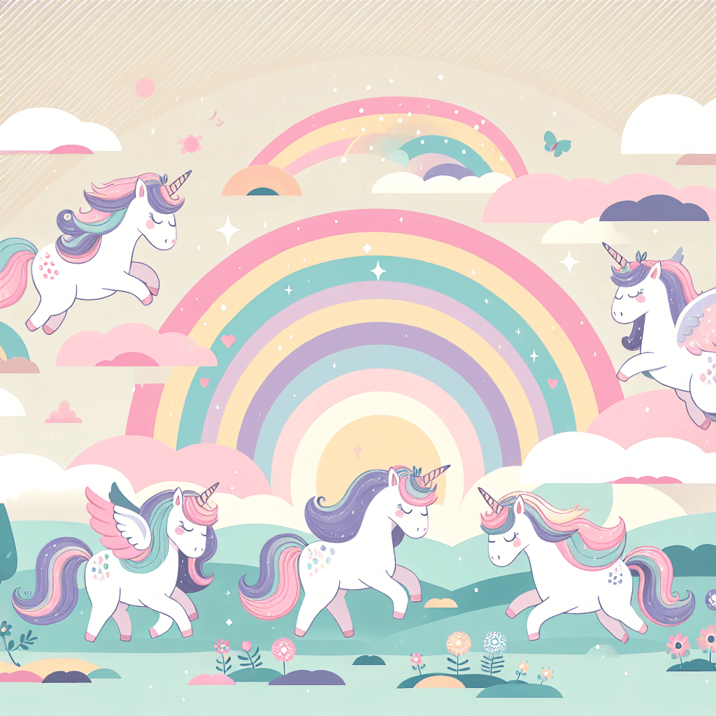 Rainbow Unicorn Valley DIY Paint By Numbers