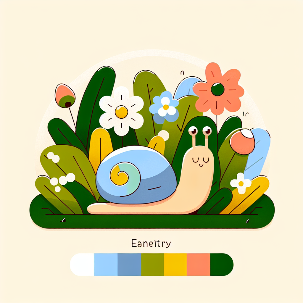 Serene Snail Sanctuary Painting Number Kit